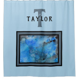 Monogram Abstrakt Art Duschvorhang