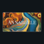 Monogram abstrakt Modern Art Color Wirbel Schreibtischunterlage<br><div class="desc">Dieses moderne,  abstrakte Tischdesign ist auffallend und macht mit seinen reichen Juwelenfarben und Texturen eine wahre Aussage. Lebhaft und atemberaubend. Fügen Sie einen Namen hinzu,  um ihn zu personalisieren. Macht ein großartiges Geschenk. Erstellt von der einfachen Farmhouse Press.</div>