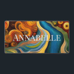 Monogram abstrakt Modern Art Color Wirbel Schreibtischunterlage<br><div class="desc">Dieses moderne,  abstrakte Tischdesign ist auffallend und macht mit seinen reichen Juwelenfarben und Texturen eine wahre Aussage. Lebhaft und atemberaubend. Fügen Sie einen Namen hinzu,  um ihn zu personalisieren. Macht ein großartiges Geschenk. Erstellt von der einfachen Farmhouse Press.</div>