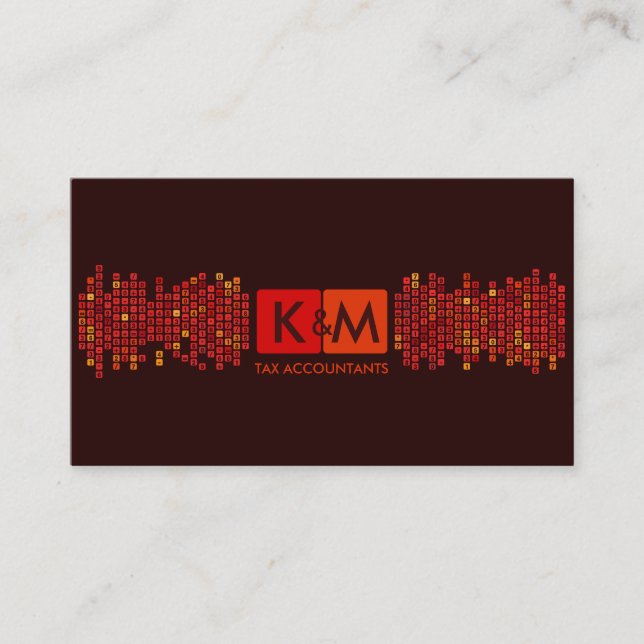 Monogram Accounting Company - Shades of Red Visitenkarte (Vorderseite)