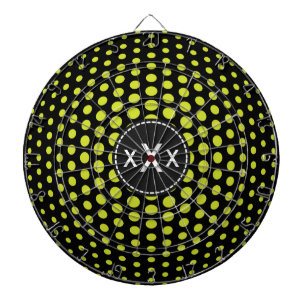 Monogram Acid Green Fish Eye Polka Dots Muster Dartscheibe