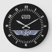 Monogram Air Pilot Chrome Like Star Wings on a