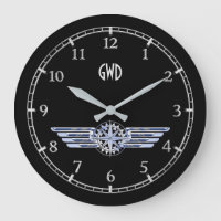 Monogram Air Pilot Silver Wings Compass on a