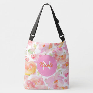Monogram All-Over-Flower-Tote-Beutel Tragetaschen Mit Langen Trägern