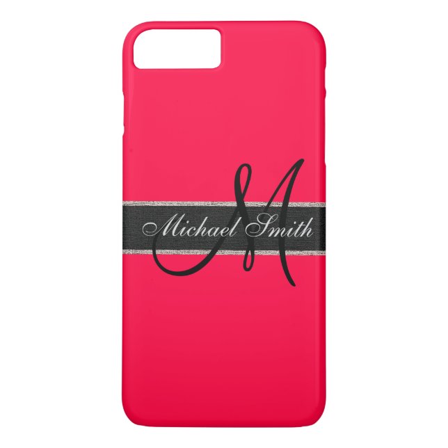 Monogram American Rose Color Background Case-Mate iPhone Hülle (Rückseite)