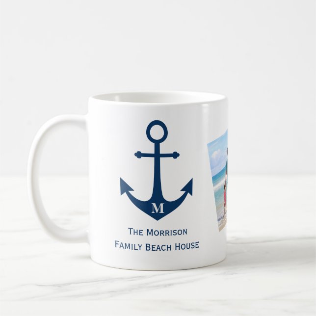 Monogram Anchor Family Beach House Kaffeetasse (Links)