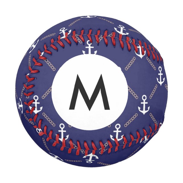 Monogram-Anchor-Muster Baseball (Vorderseite Links)