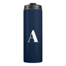 Monogram Anfangsbuchstabe dunkelblau, modern
