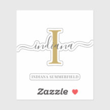 Monogram Anfangsname Gray Gold Script Custom