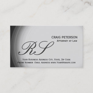 Monogram-Anwalt bei Law Black Business Card Visitenkarte