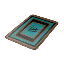 Monogram Aquamarin Green Black Brown Geometric