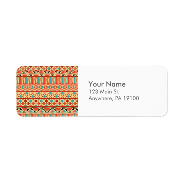 Monogram Aquamarin Pink Abstrakt Tribal Print Patt (Vorne)