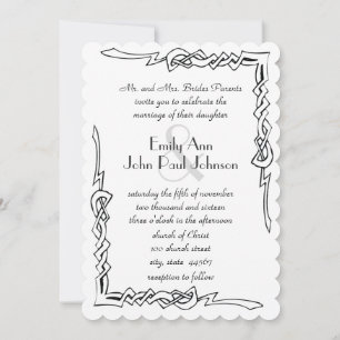 Monogram Art Deco Wedding Einladung