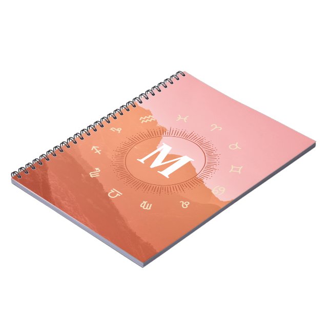 Monogram Astrology-Notebook Notizblock (Linke Seite)