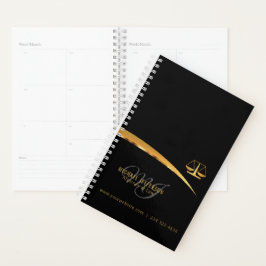 Monogram Attorney at Law - Black and Gold Planer