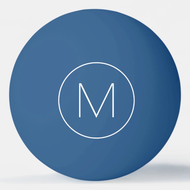 Monogram aus Minimalistischem Schriftart Tischtennisball (Vorderseite)