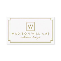 Monogram aus White und Gold Art Deco