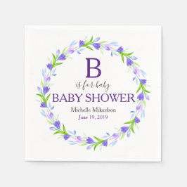 Monogram B ist für Babydusche geeignet Serviette