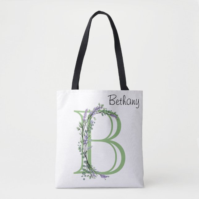 Monogram B Lavendel Eucalyptus Tasche (Vorderseite)