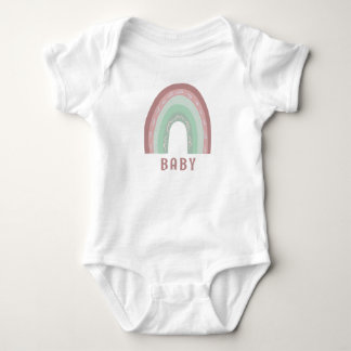 Monogram Baby Name Earthy Boho Rainbow Baby Bodysu Baby Strampler