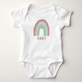 Monogram Baby Name Earthy Boho Rainbow Baby Bodysu Strampler