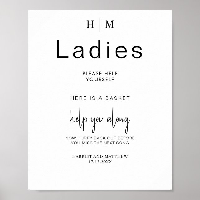 Monogram Badezimmer hilft Ihnen, sich selbst zu ve Poster (Vorne)