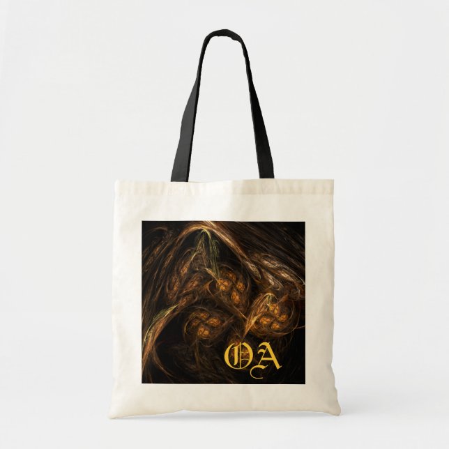 Monogram Bag Mother Earth Abstrakt Art Tragetasche (Vorne)