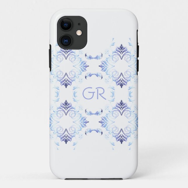 Monogram.Baroque Element Case-Mate iPhone Hülle (Rückseite)