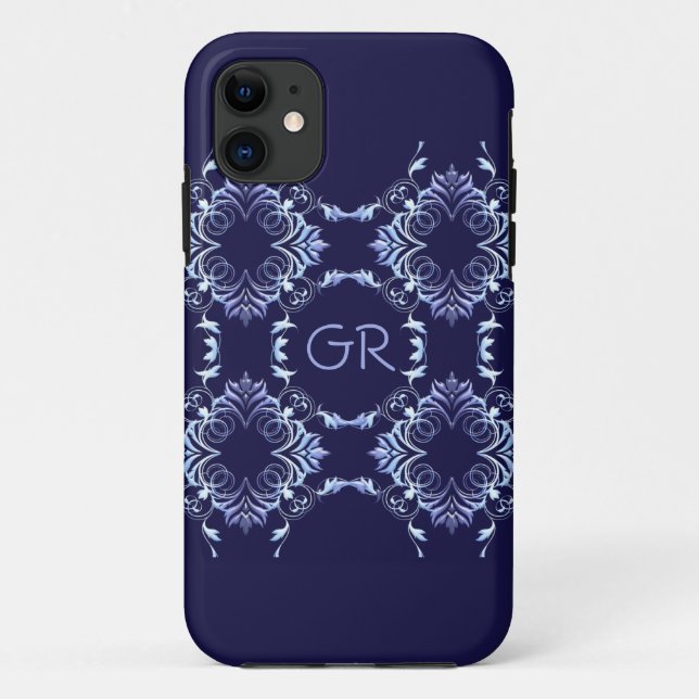 Monogram.Baroque Element Case-Mate iPhone Hülle (Rückseite)