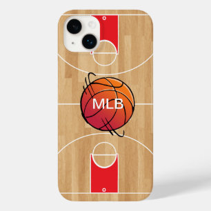 Monogram Basketball auf Basketballfeld Case-Mate iPhone Hülle