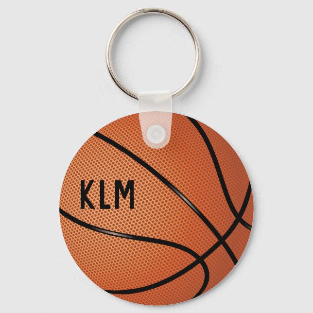 Monogram Basketball-Schlüsselanhänger Schlüsselanhänger (Vorderseite)
