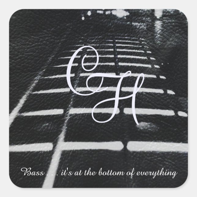 Monogram Bass Gitarre Sticker (Vorderseite)