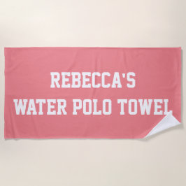 Monogram Beach Water Polo Swim Team Rosa Handtuch