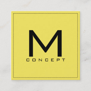 Monogram Beruflich Elegant Moderner Mais Quadratische Visitenkarte