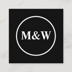 Monogram Beruflich Elegant Quadratische Visitenkarte