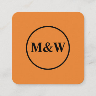 Monogram Beruflich Elegant Quadratische Visitenkarte
