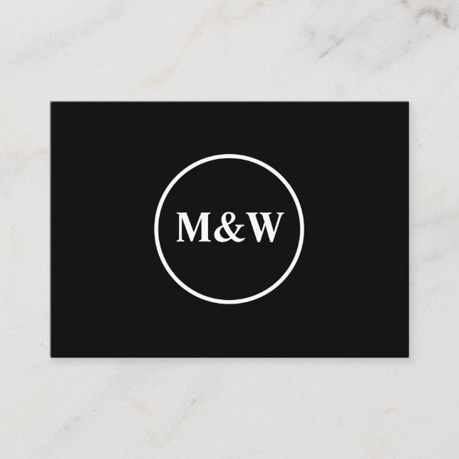 Monogram Beruflich Elegant Visitenkarte (Vorderseite)