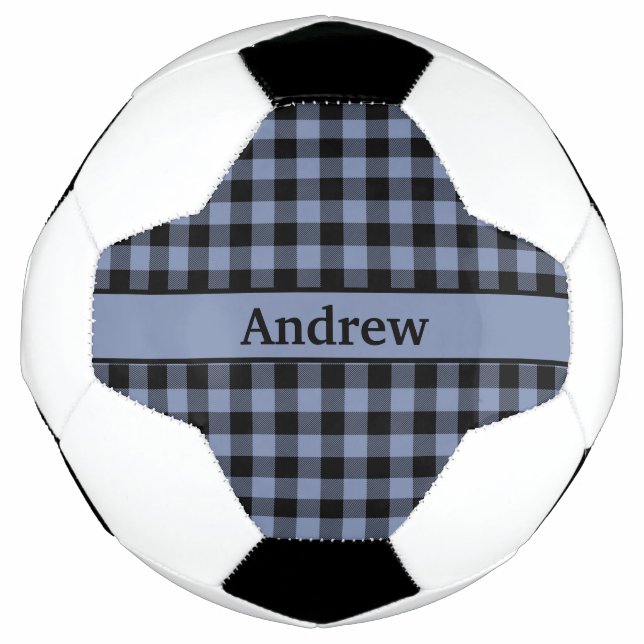Monogram Black and Blue Kariert, Buffalo Kariert Fußball (Vorderseite)