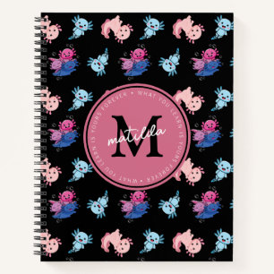 Monogram Black Axolotl Kid Notizbuch