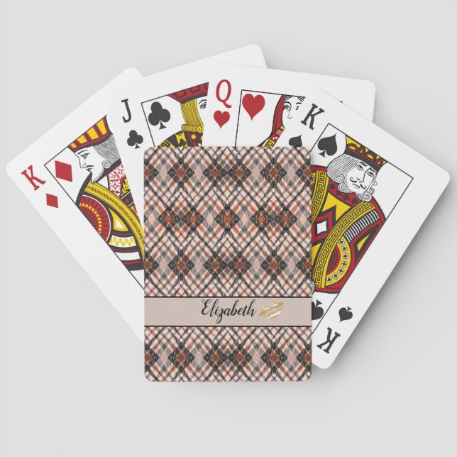 Monogram Black Brawn Art Deko Spielkarten (Rückseite)