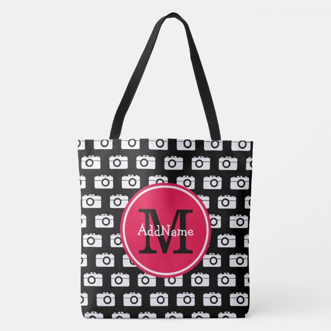 Monogram Black Camera Pattern & Red Individuelle N Tasche (Vorderseite)