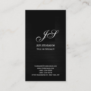 Monogram Black Gray Consultant-Visitenkarte Visitenkarte
