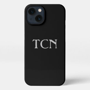 Monogram Black Gray Minimalist iPhone Hülle