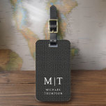 Monogram Black Metallic Elegant Pattern Gepäckanhänger<br><div class="desc">Erleben Sie Ihre Reise mit unserem Classic Elegant Modern Minimalistischen Monogram Gepäcktag. Dieses liebevoll gestaltete Accessoire verbindet zeitlose Eleganz mit zeitgemäßem Minimalismus und sorgt dafür, dass sich Ihr Gepäck durch Eleganz hervorhebt. Dieses Gepäckanhänger ist mit Präzision und Liebe zum Detail gestaltet und ist mehr als nur ein praktisches Objekt; es...</div>