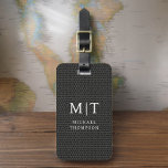 Monogram Black Metallic Elegant Pattern Gepäckanhänger<br><div class="desc">Erleben Sie Ihre Reise mit unserem Classic Elegant Modern Minimalistischen Monogram Gepäcktag. Dieses liebevoll gestaltete Accessoire verbindet zeitlose Eleganz mit zeitgemäßem Minimalismus und sorgt dafür, dass sich Ihr Gepäck durch Eleganz hervorhebt. Dieses Gepäckanhänger ist mit Präzision und Liebe zum Detail gestaltet und ist mehr als nur ein praktisches Objekt; es...</div>