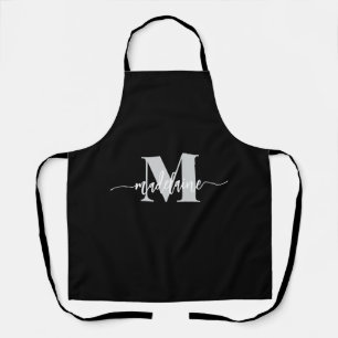 Monogram Black Silver Personal Schürze