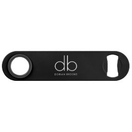 Monogram Black Stilvoll Modernes Minimalistisches Speed Flaschenöffner