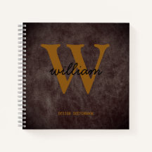 Monogram Black tan Script Name Bordeaux Leder