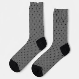 Monogram Black und Grau Diamond Florettes Socken