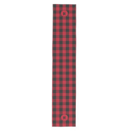 Monogram Black und Red Buffalo Kariert Mittelgroßer Tischläufer